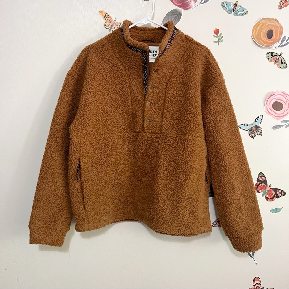 Alpine Design Women's 1/4 Snap Sherpa Pullover Sweater M - Picture 2 of 10